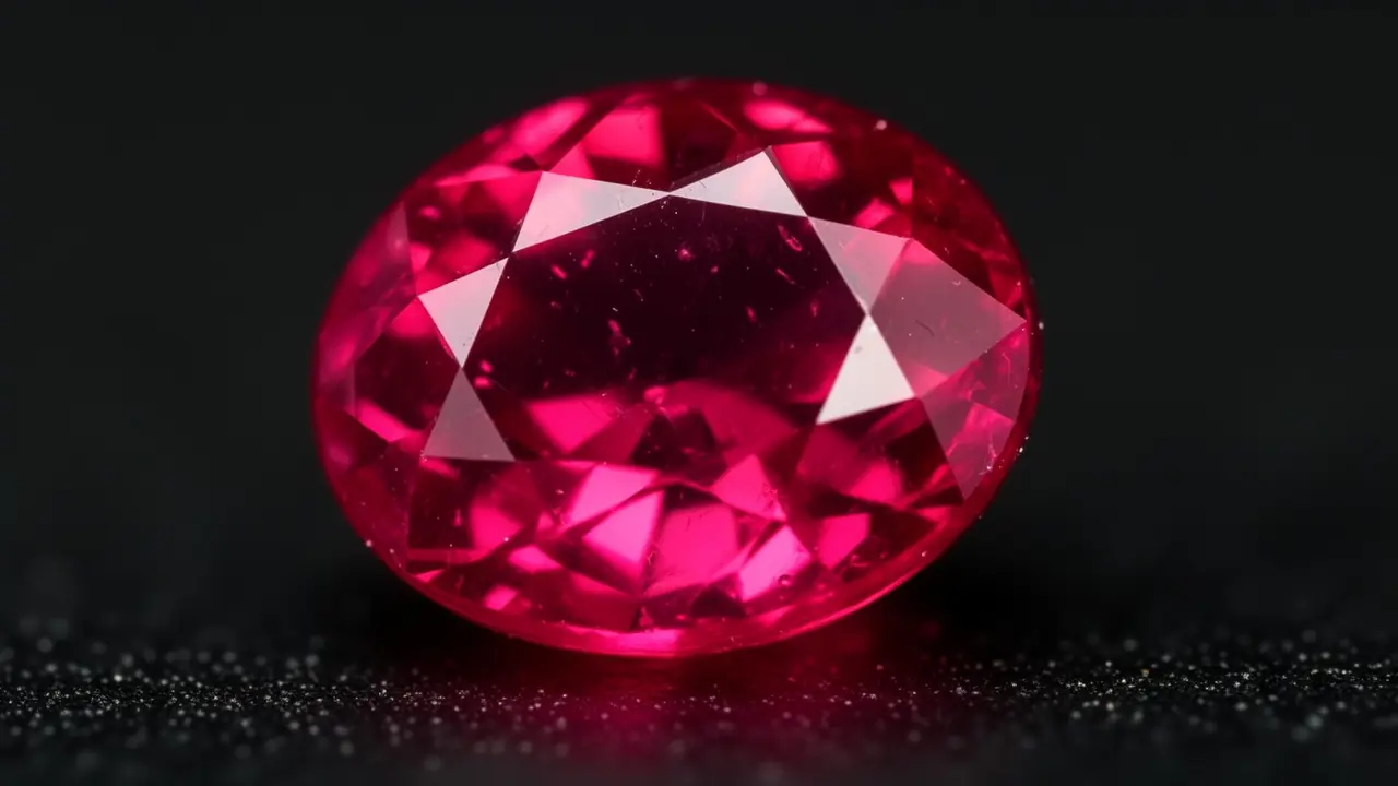 Vivid red Burmese spinel showing the prized Jedi red color